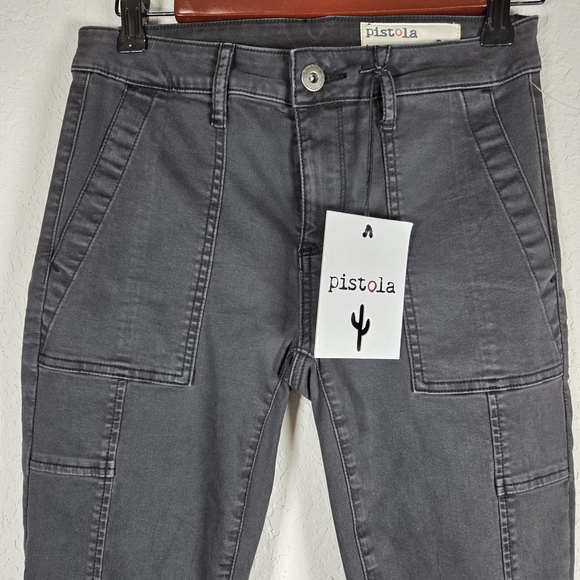 Pistola Alice Utility Skinny Jeans Ink Moto Panel Stretch Denim Size 26 NWT - Picture 5 of 15